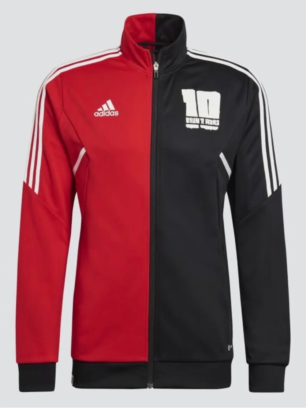 Adidas Messi AEROREADY Track Jacket Mens Small Red Black Full Zip Soccer HI3789